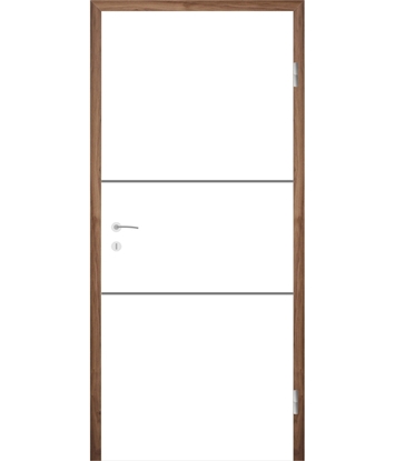 Bíle lakované interiérové dveře s drážkami COLORline - MODENA R11L