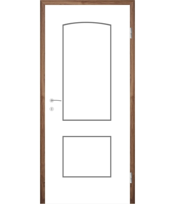 Picture of Bíle lakované interiérové dveře s drážkami COLORline - MODENA R14L