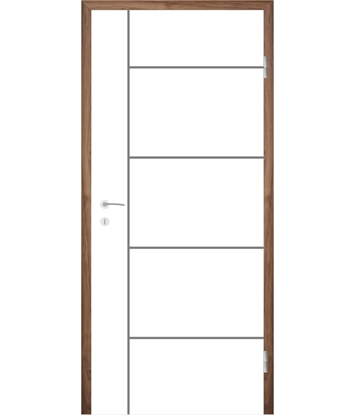 Picture of Bíle lakované interiérové dveře s drážkami COLORline - MODENA R17L