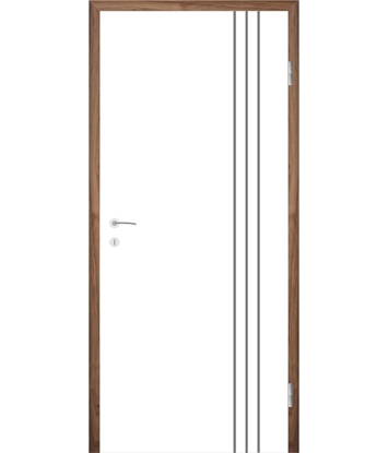 Picture of Bíle lakované interiérové dveře s drážkami COLORline - MODENA R36L