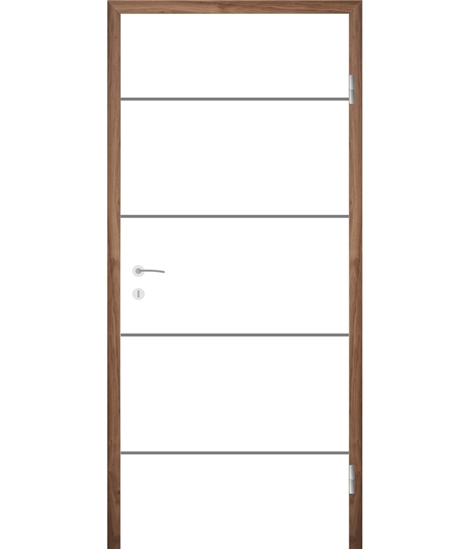 Bíle lakované interiérové dveře s drážkami COLORline - MODENA R6L