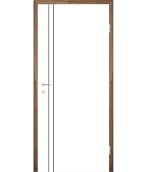 Bíle lakované interiérové dveře s drážkami COLORline - MODENA R9L