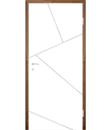 Bíle lakované interiérové dveře s drážkami COLORline - MODENA R88L